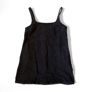 ASOS design denim pinny dress in black